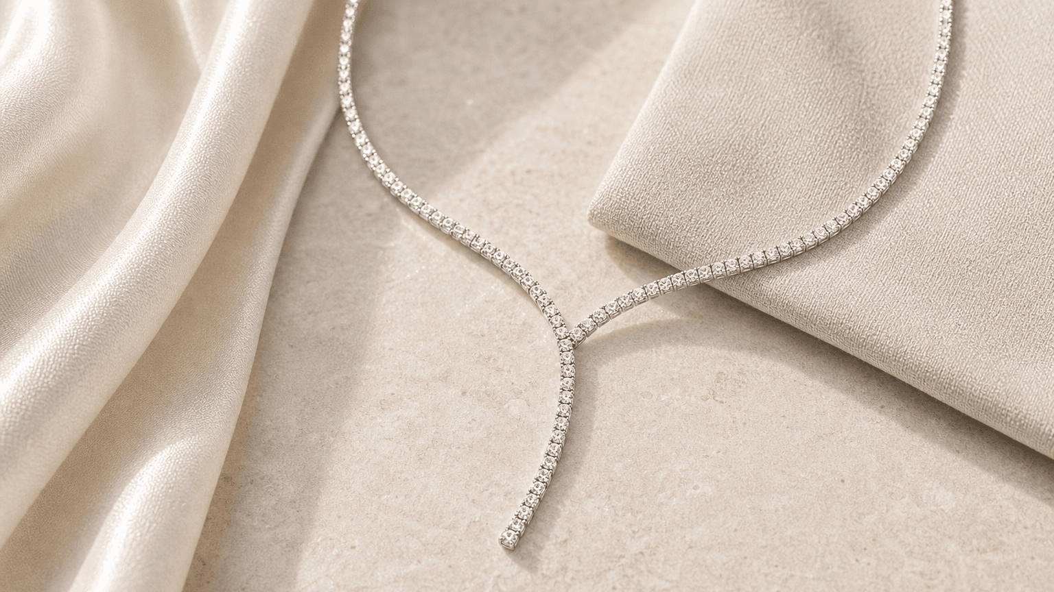 Vela Diamond Eternity Y-Necklace styled for how to style diamond jewelry for everyday elegance