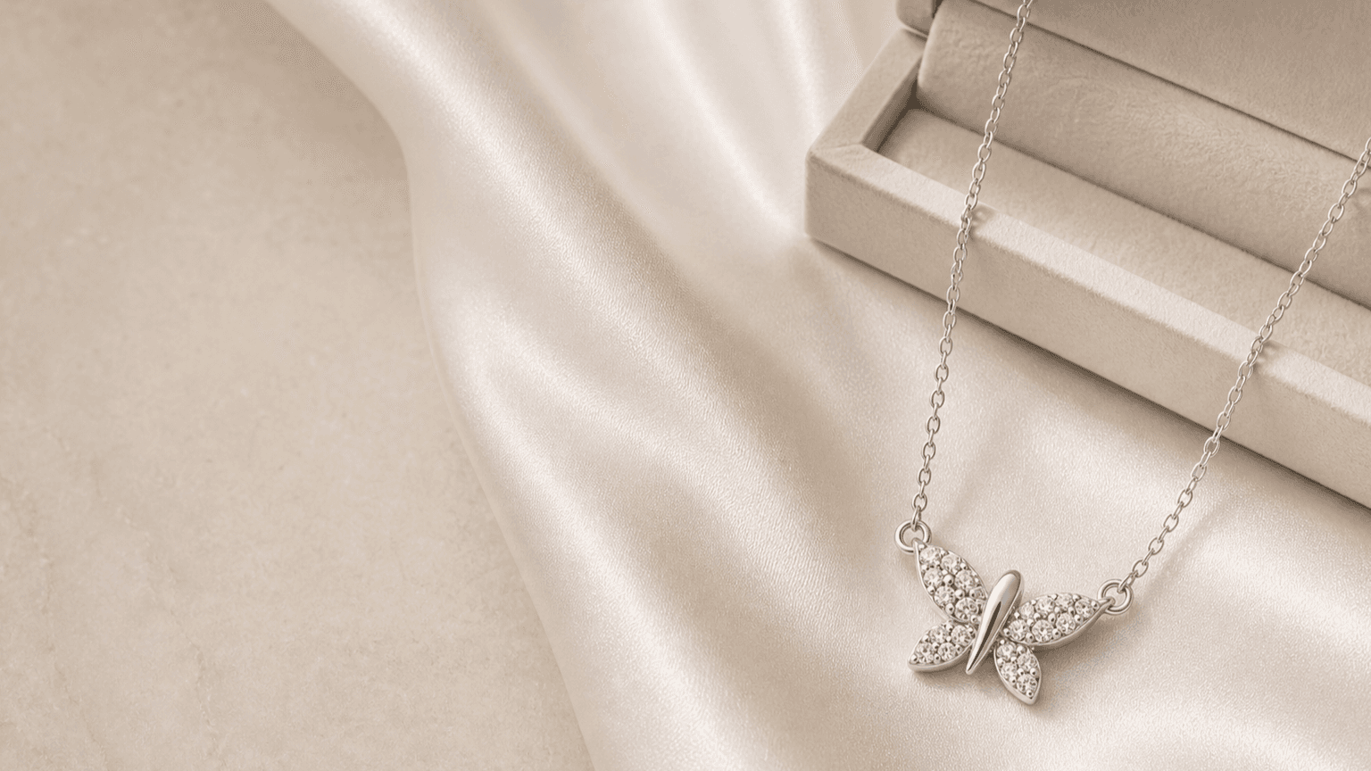 Nala Diamond Butterfly Necklace styled for jewelry gift guide