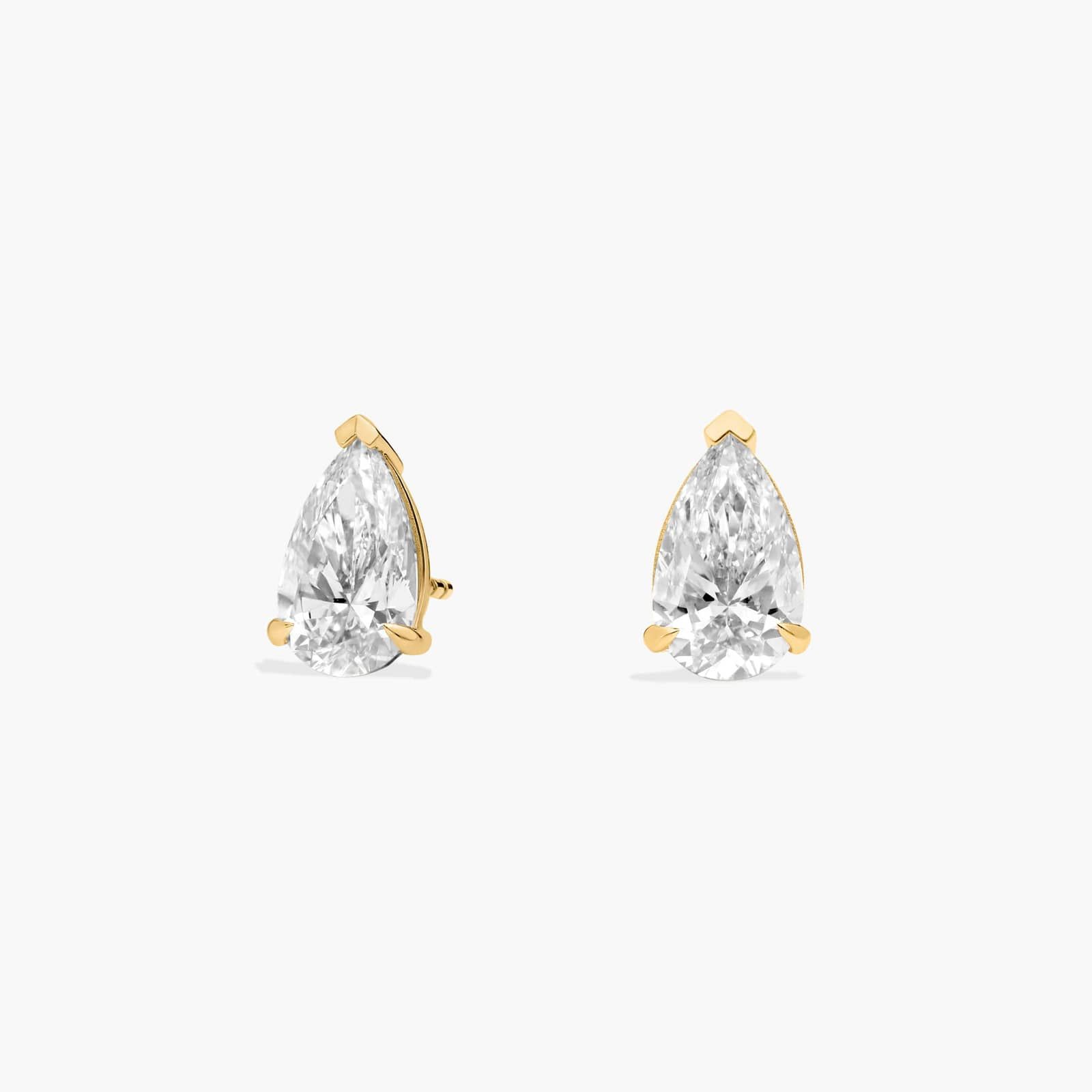 Pendientes de diamantes con corte pera Eterna