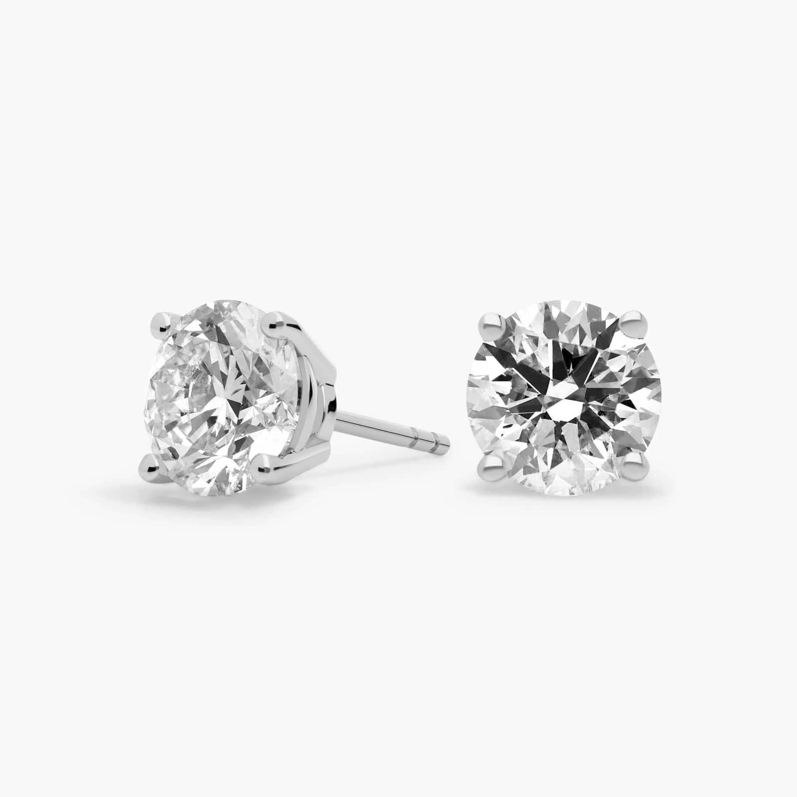 Boucles d'oreilles Eterna avec diamants ronds