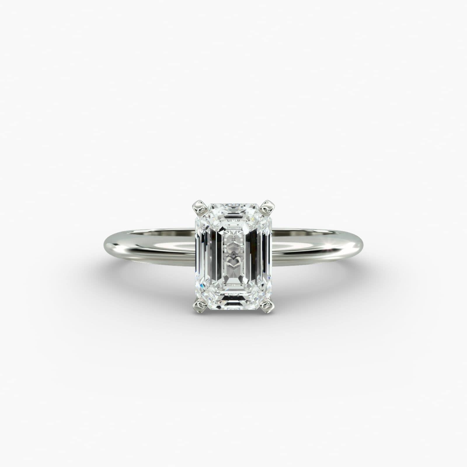 Anel de noivado Épure com diamante de lapidação esmeralda