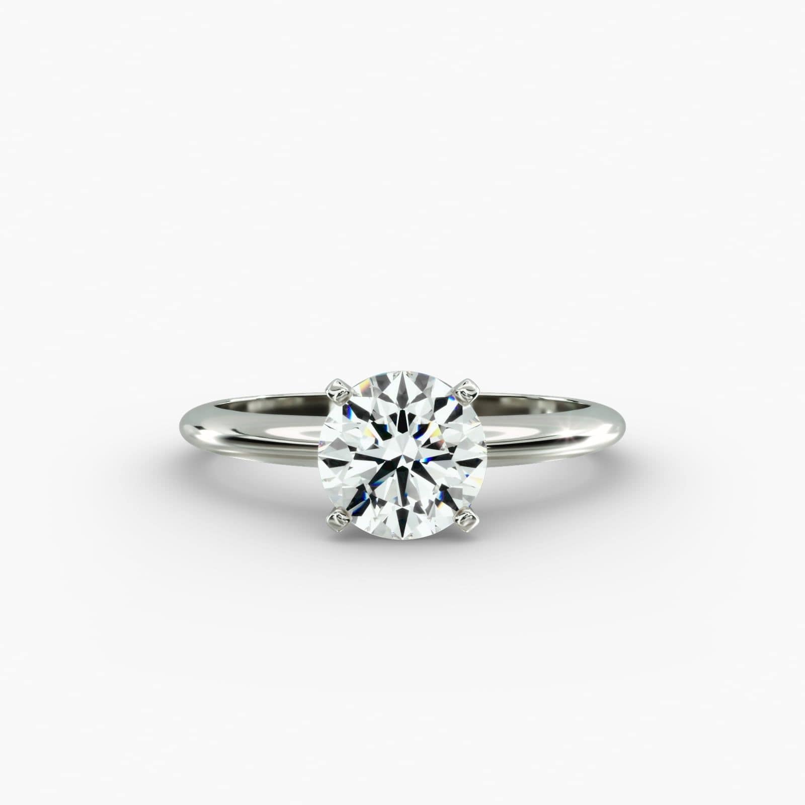 Anel de noivado Épure com diamante de lapidação brilhante redonda