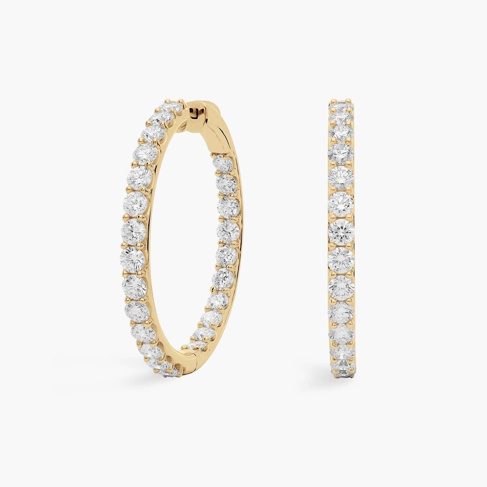 Brincos Celeste Hoops Diamond