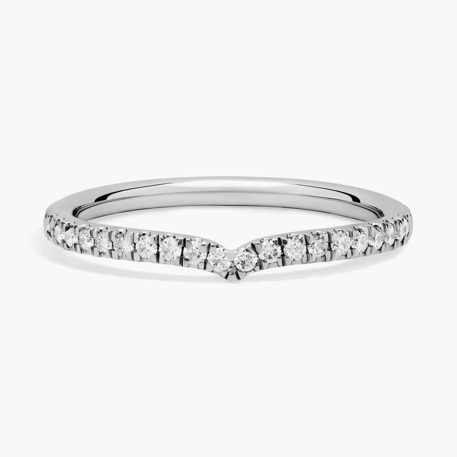 Delicate V-vormige diamanten ring