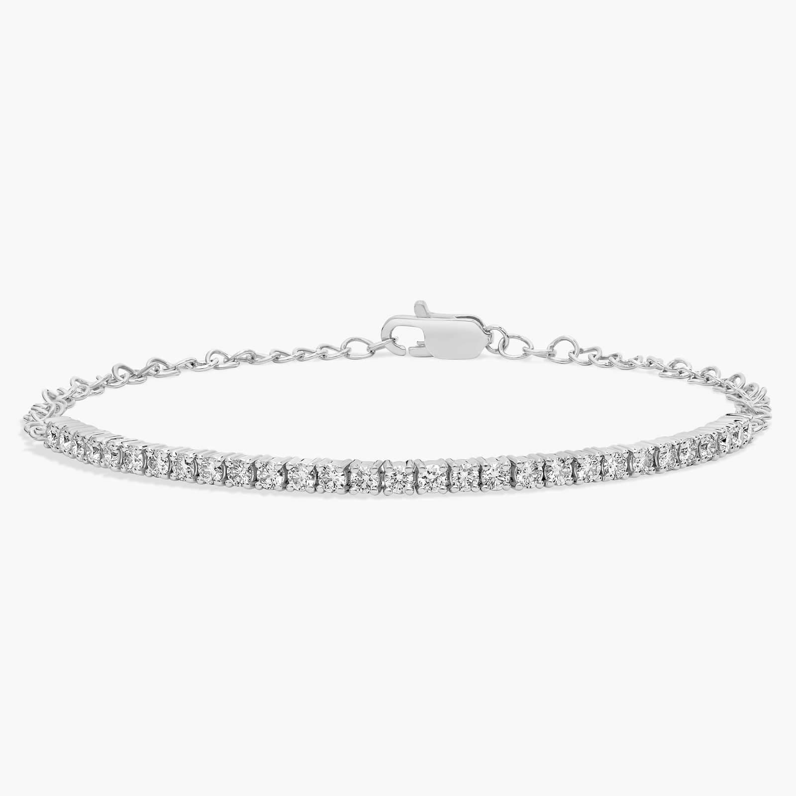 Pulsera media tenis con diamantes Solana