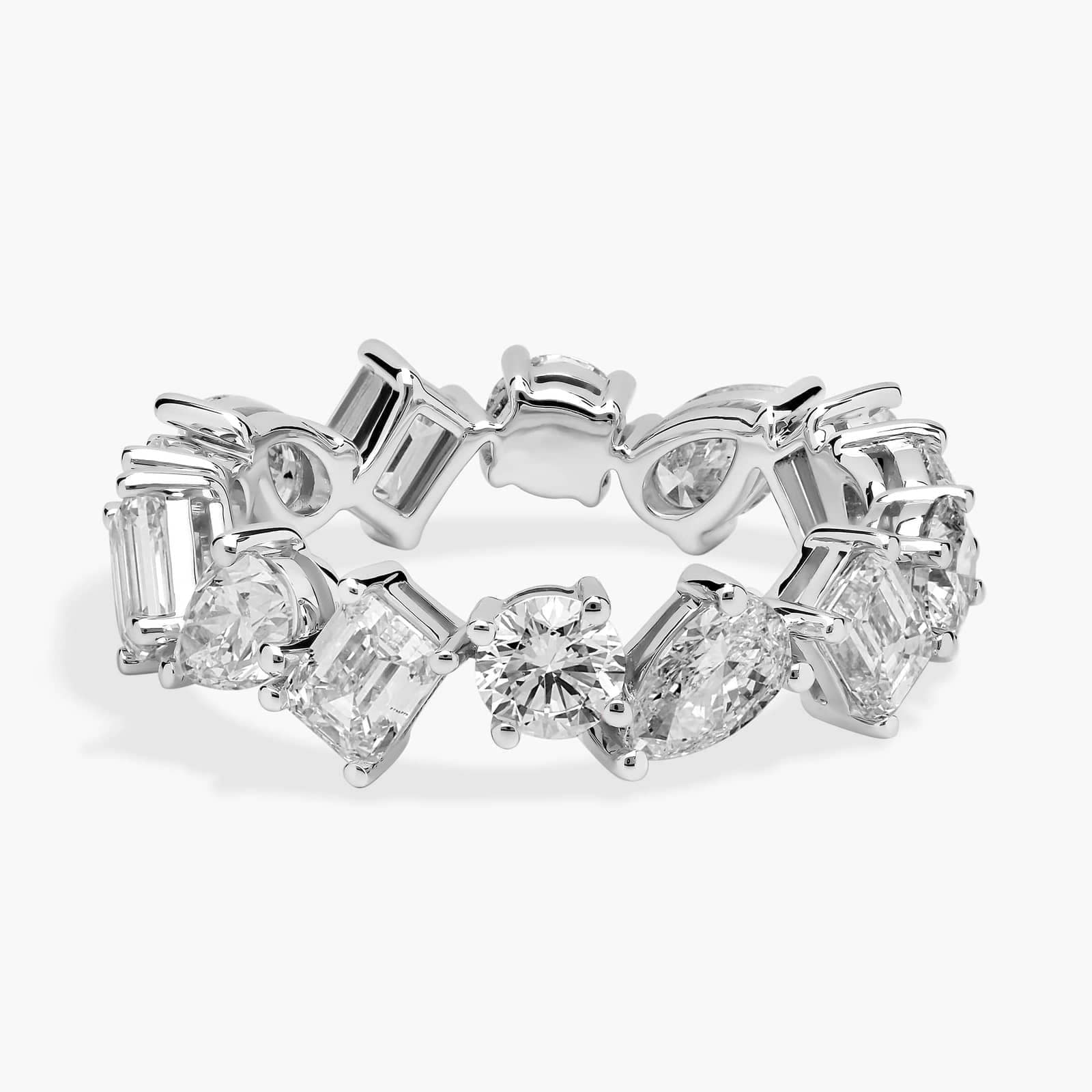 Anello eternity con diamanti Aria Mixed Shapes