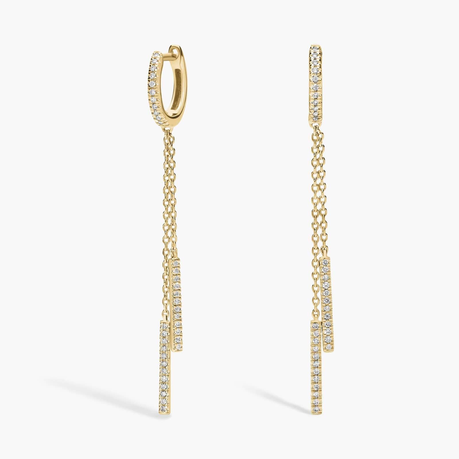 Boucles d'oreilles pendantes pavées Whisper