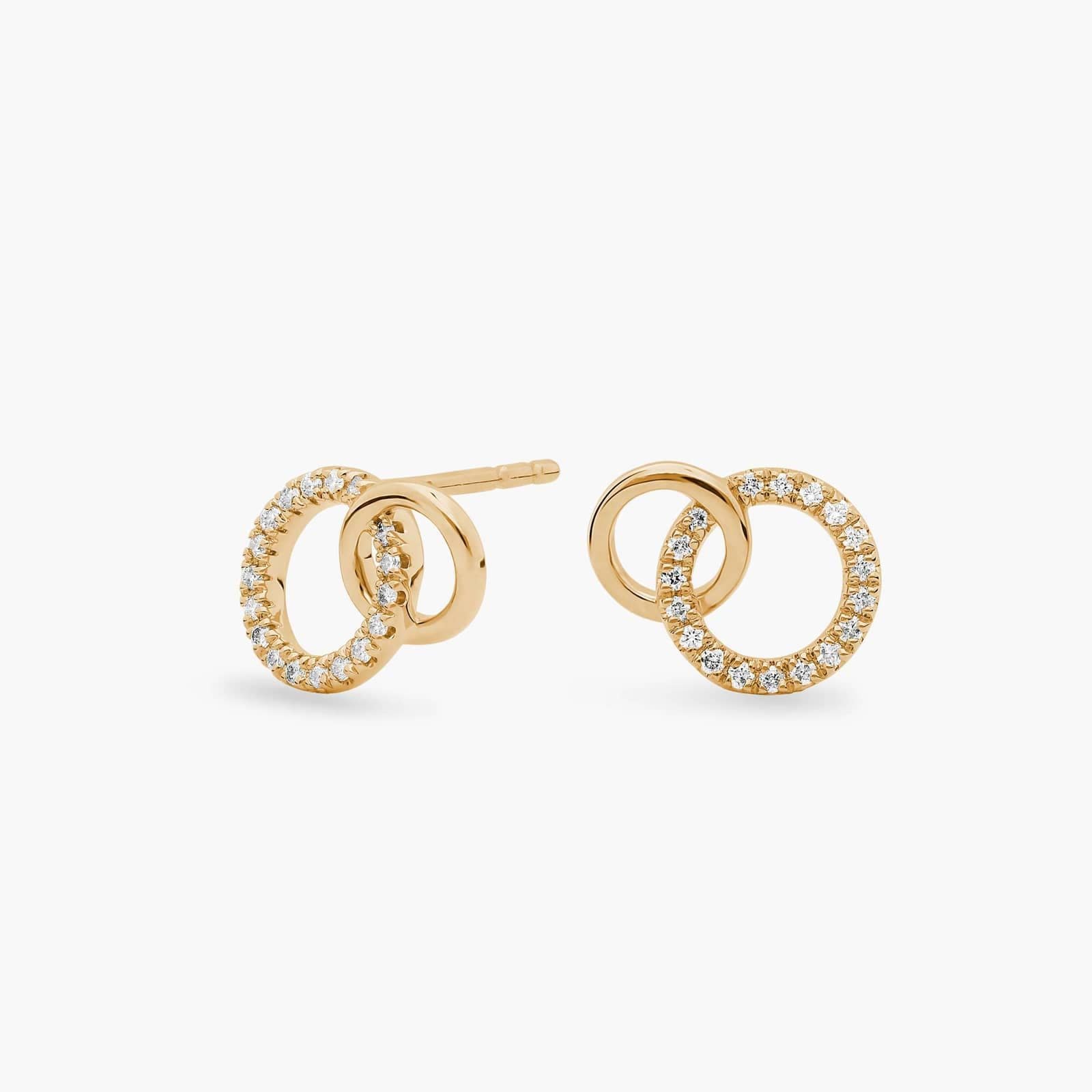 Boucles d'oreilles Cleo avec diamants entrelacés