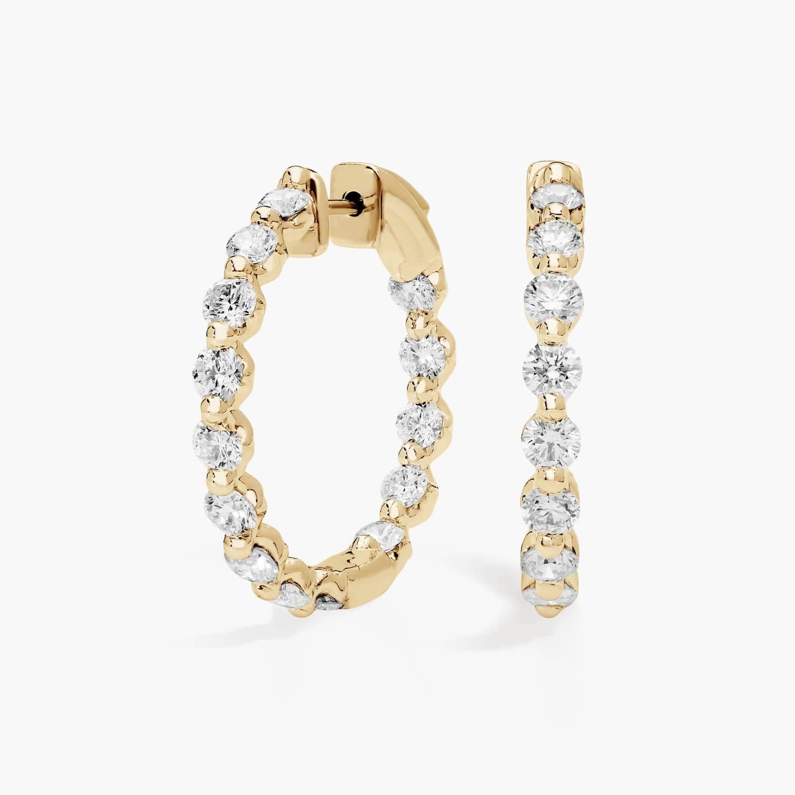Pendientes de aro Daisy Eternity