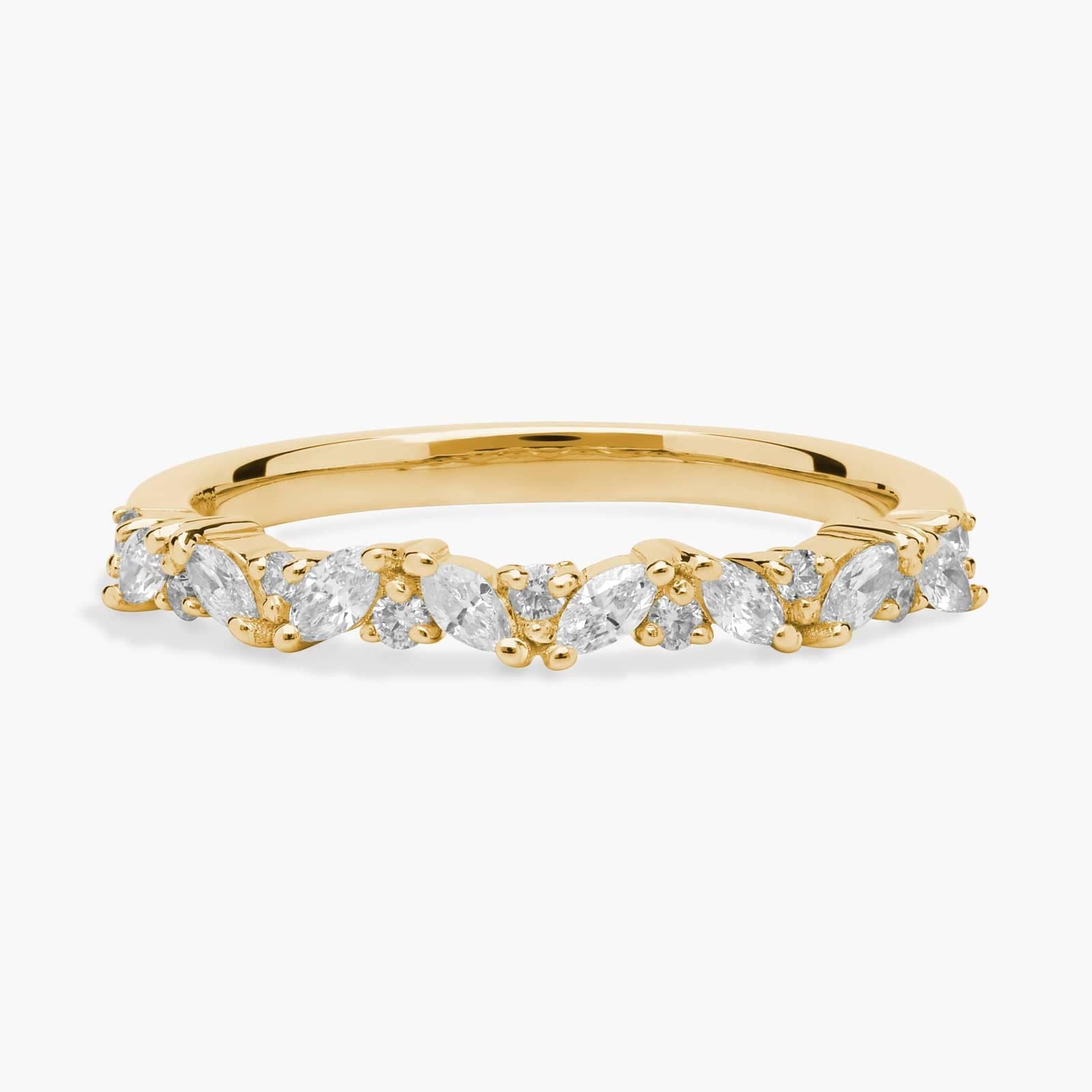 Esmé Marquise-Cut Mezza fede con diamanti eternity