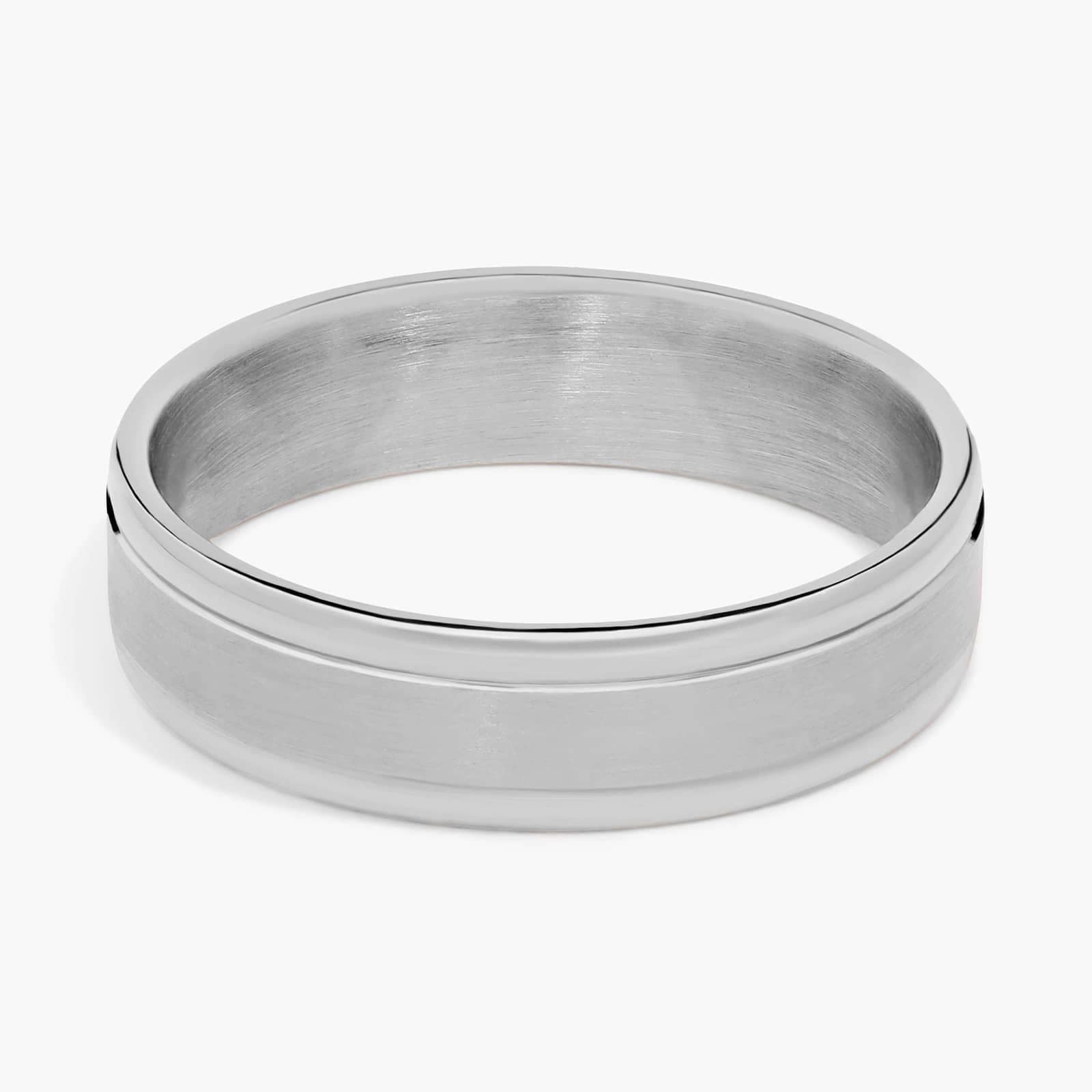 Bruno Brushed Inlay Men's Wedding Band