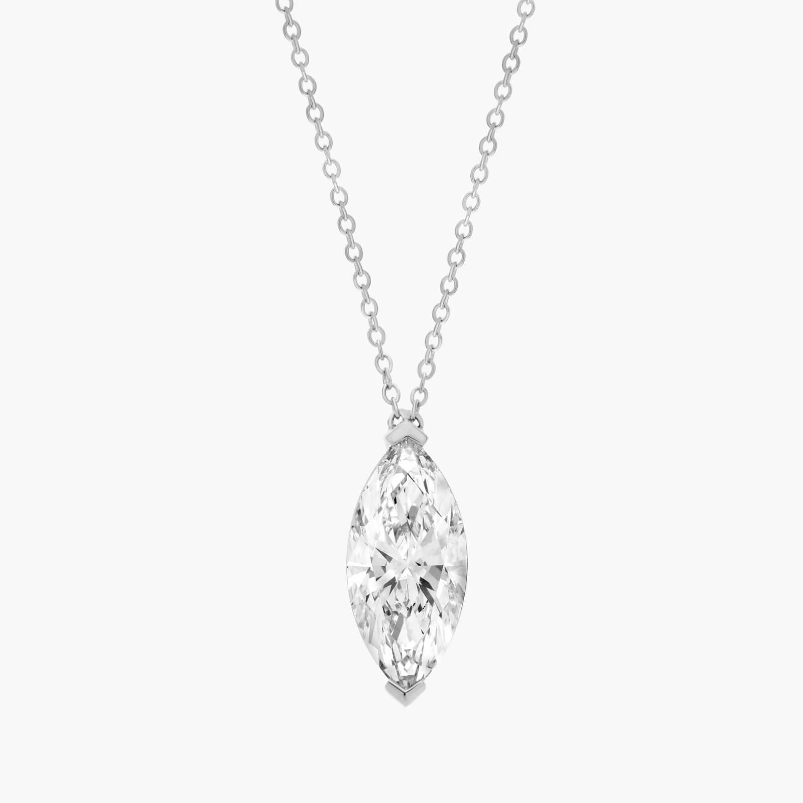 Pendentif diamant taille marquise Eterna