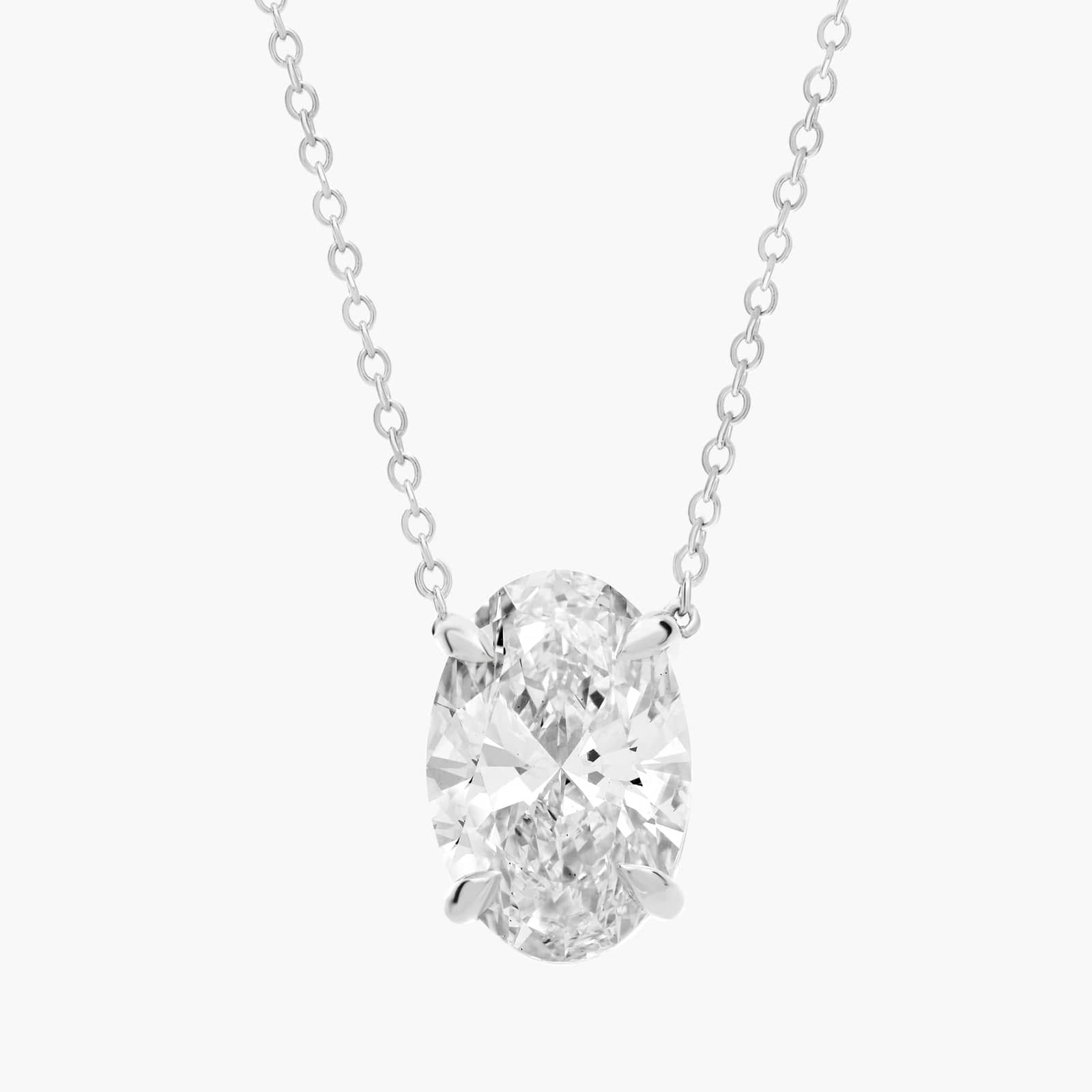 Eterna Oval Cut Diamond Pendant
