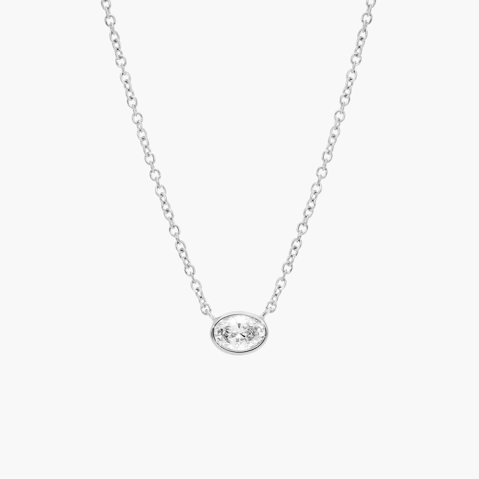 Pingente de diamante oval Solo