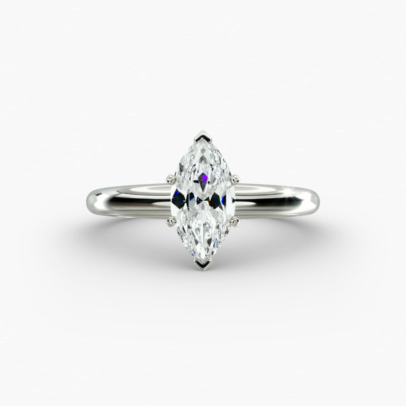 Anel de noivado Aurelia com diamante de lapidação marquise