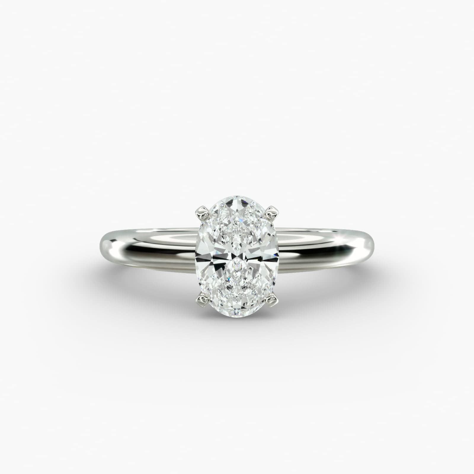 Anel de noivado Aurelia com diamante de lapidação oval