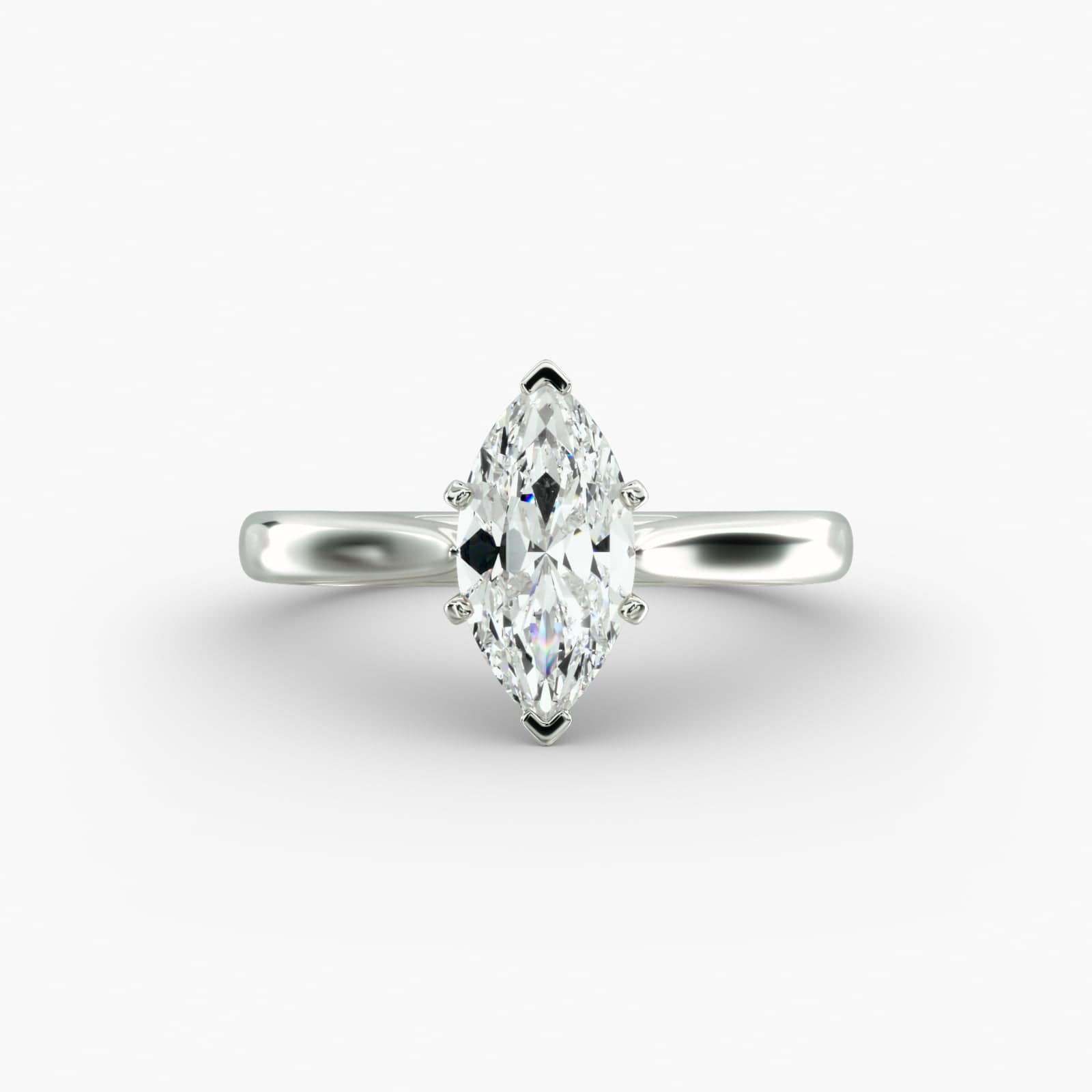 Anel de noivado Adele com diamante de lapidação marquise