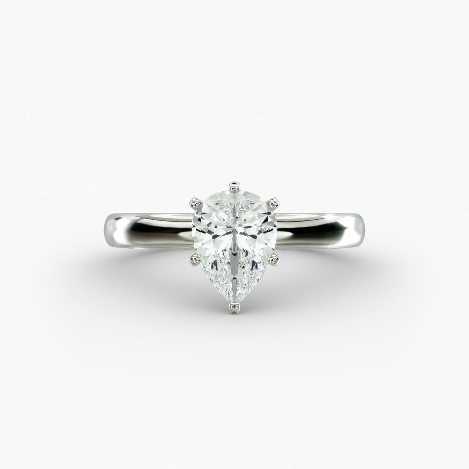 Anel de noivado Ella com diamante de lapidação pera