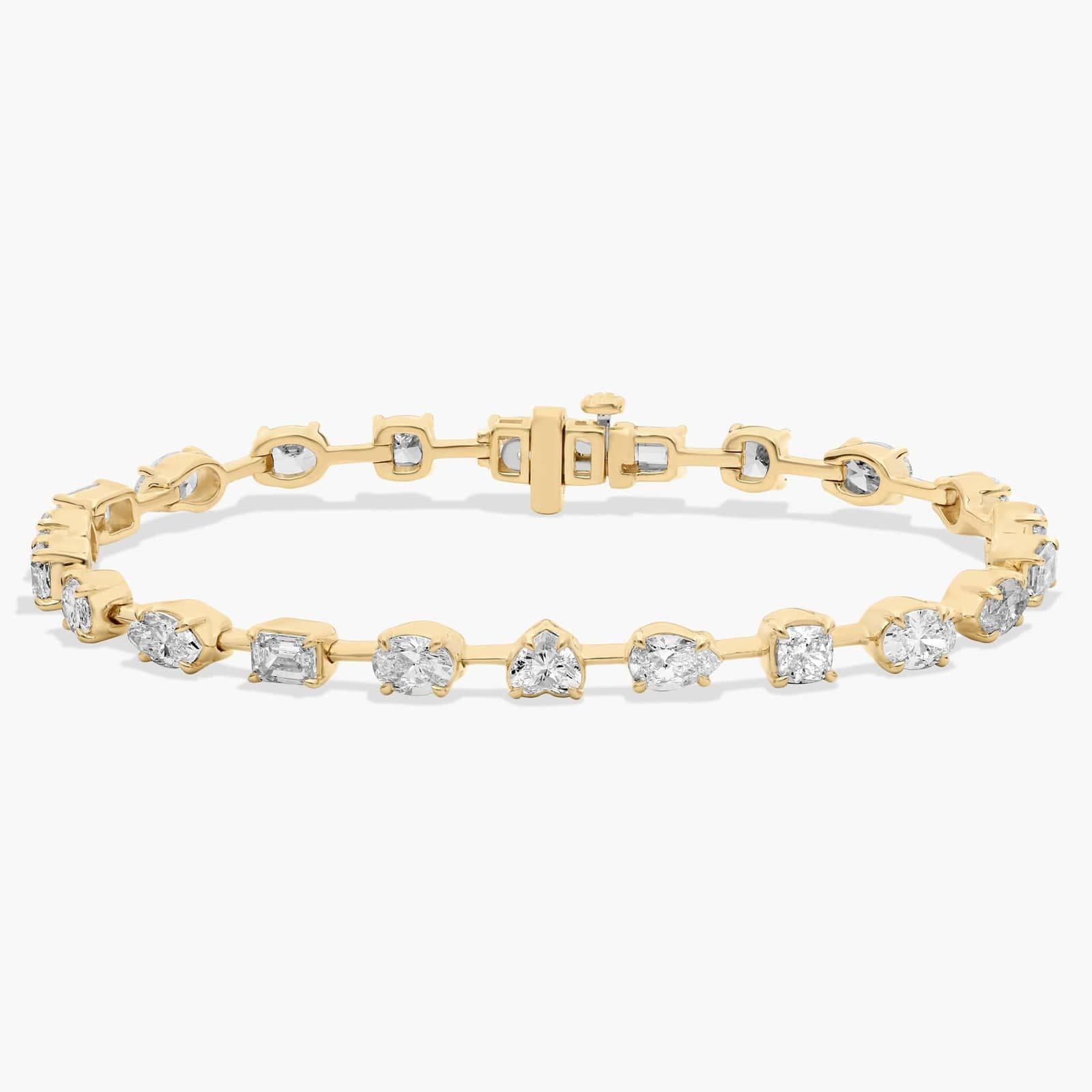 Aria Fancy Shapes Diamond Station Bracelet