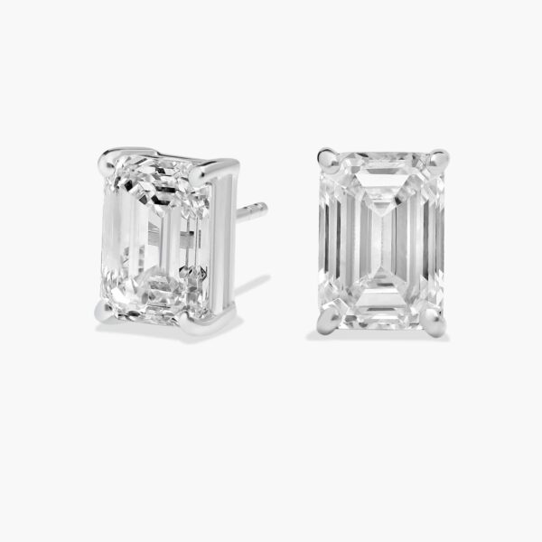 The Eterna Emerald Cut Diamond Stud Earrings