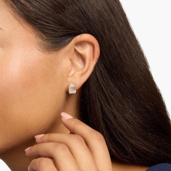 The Eterna Emerald Cut Diamond Stud Earrings