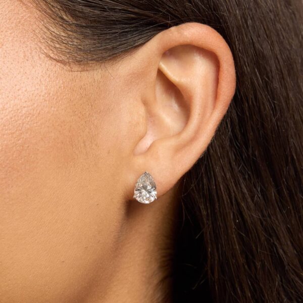 The Eterna Pear Cut Diamond Stud Earrings