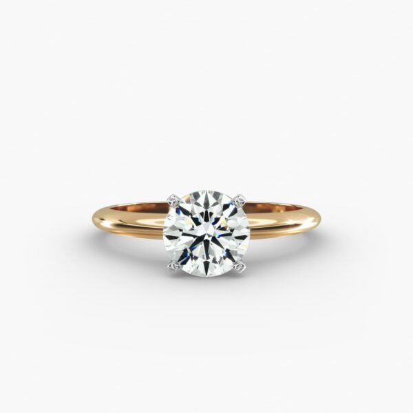 The Aurea solitaire engagement ring in 18K gold