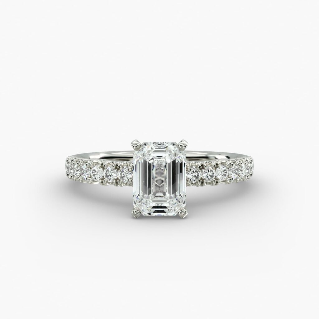 Pierścionek zaręczynowy z szmaragdem Eternia