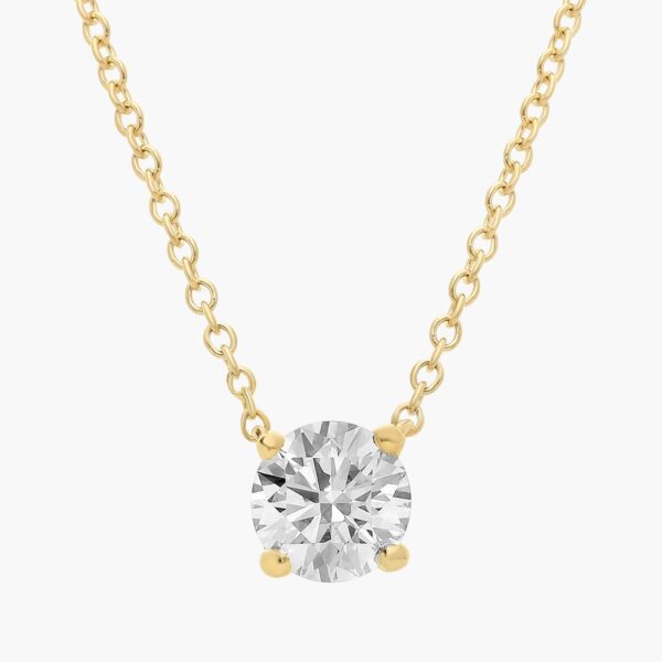 Eterna Round Diamond Pendant in 18K gold