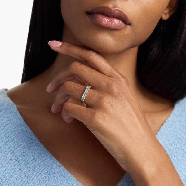 The Eternal Asscher Six Diamond Band