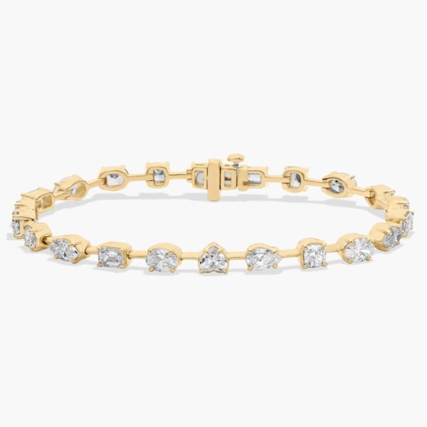 The Aria Fancy Shapes Diamond Station Bracelet