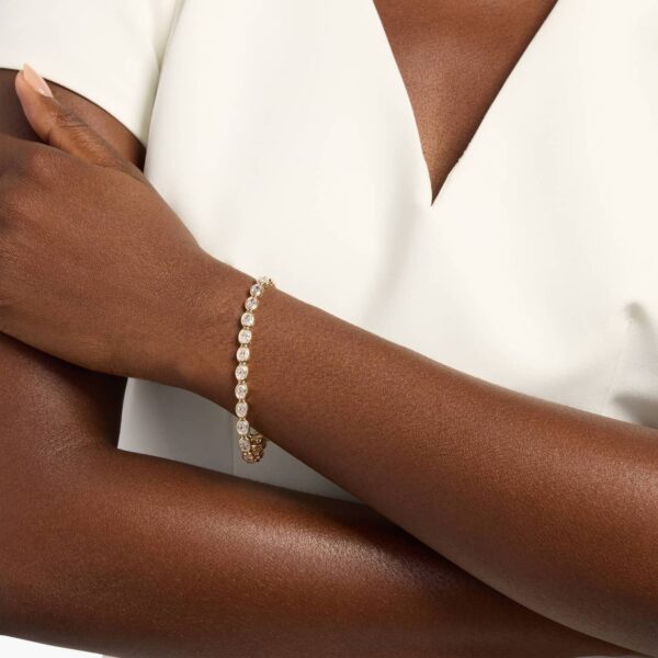 Roma Oval Bezel‑Set Diamond Tennis Bracelet