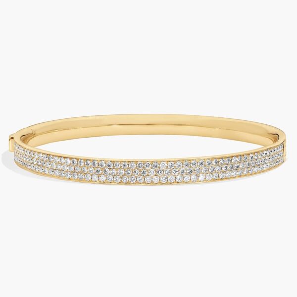 The Gala Triple Row Pavé Diamond Bangle