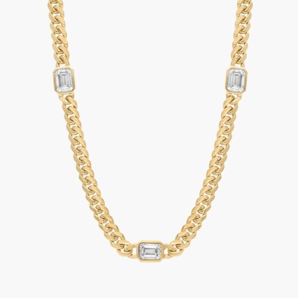 The Havana Emerald Diamond Cuban Necklace