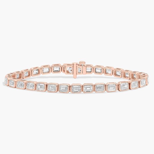The Milan Emerald Bezel Diamond Tennis Bracelet