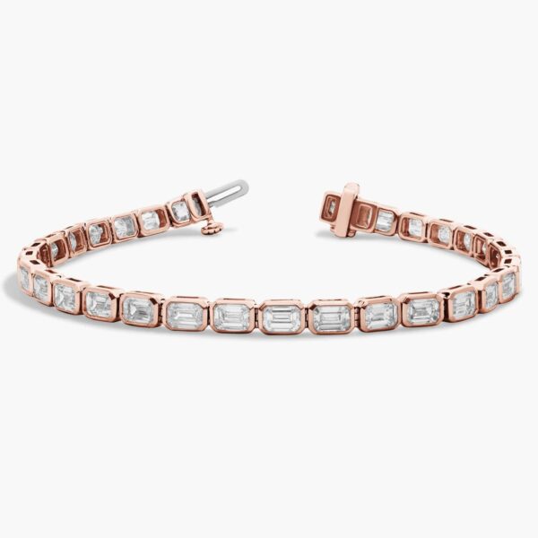 The Milan Emerald Bezel Diamond Tennis Bracelet