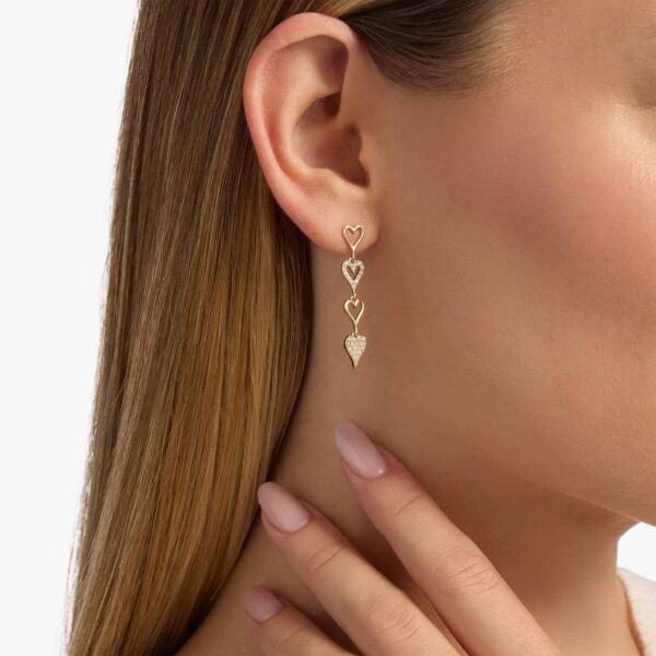 Amore Diamond Heart Drop Earrings