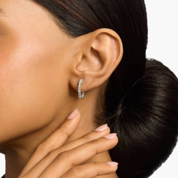 Daisy Eternity Hoop Earrings