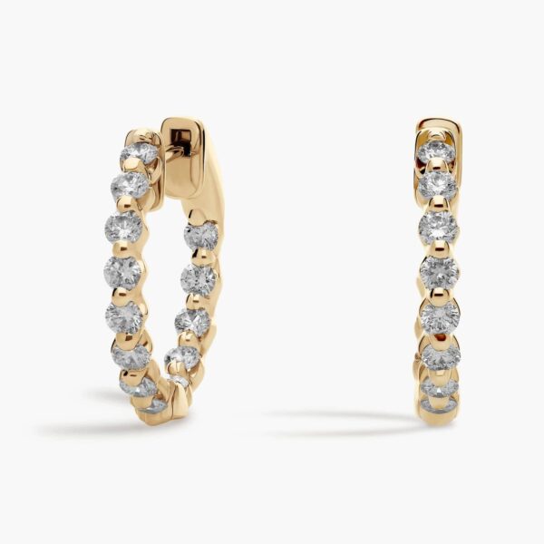 Daisy Eternity Hoop Earrings