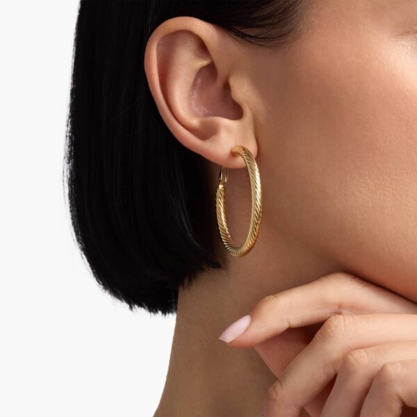 Monaco Twisted Gold Hoop Earrings