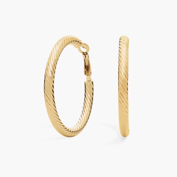 Monaco Twisted Gold Hoop Earrings