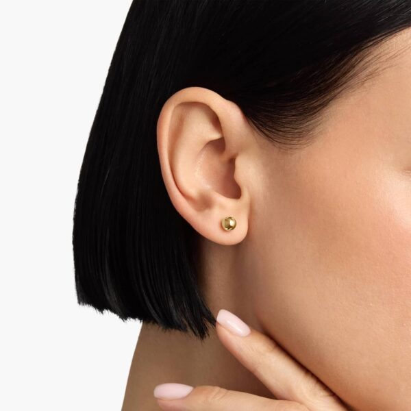 Sol Dome Gold Stud Earrings