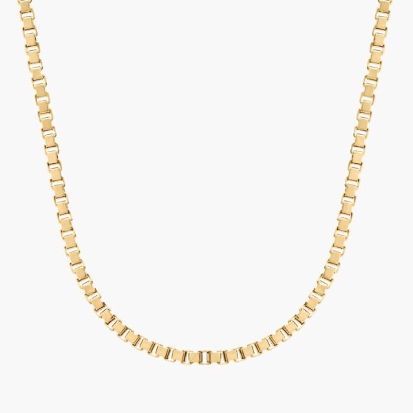 Cube Gold Box Chain Necklace
