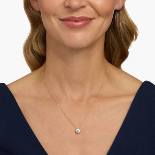 Solo Bezel Diamond Pendant - Image 3