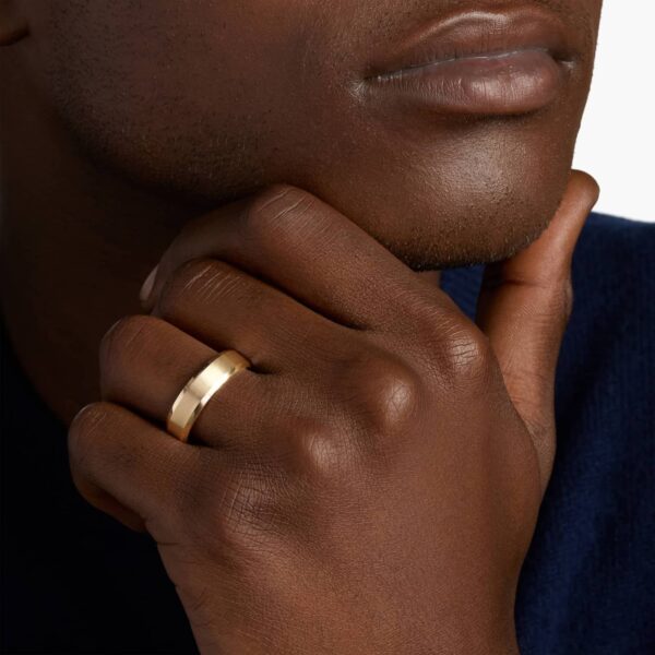 Bevel Matte Gold Band - Image 3