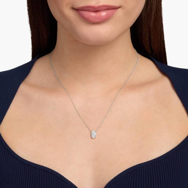 Eterna Oval Cut Diamond Pendant - Image 3