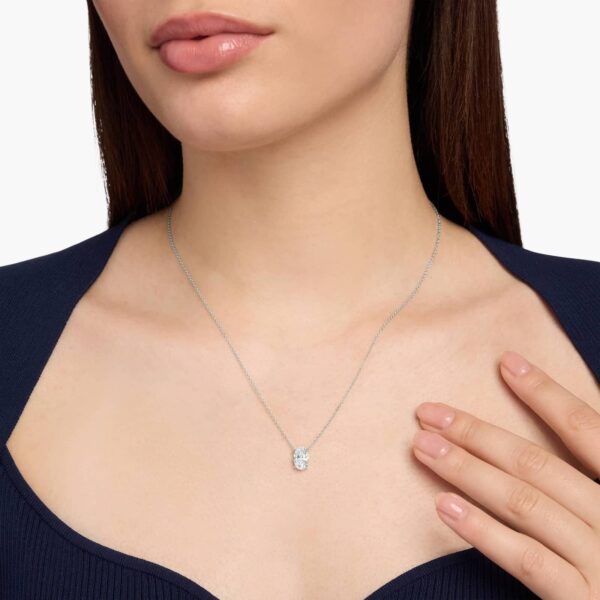 Eterna Oval Cut Diamond Pendant - Image 5