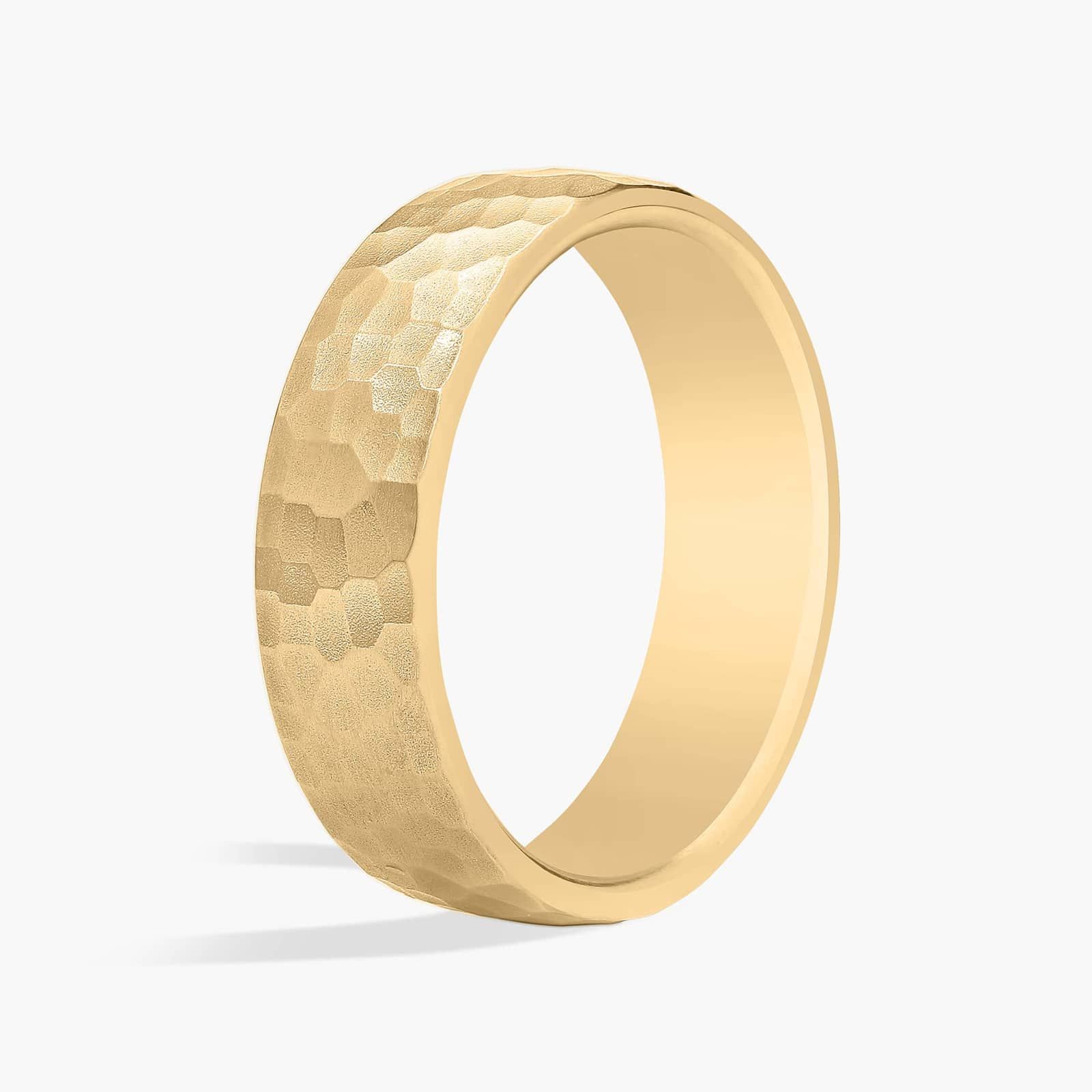 Forma Matte Hammered Men's Wedding Band - Image 2