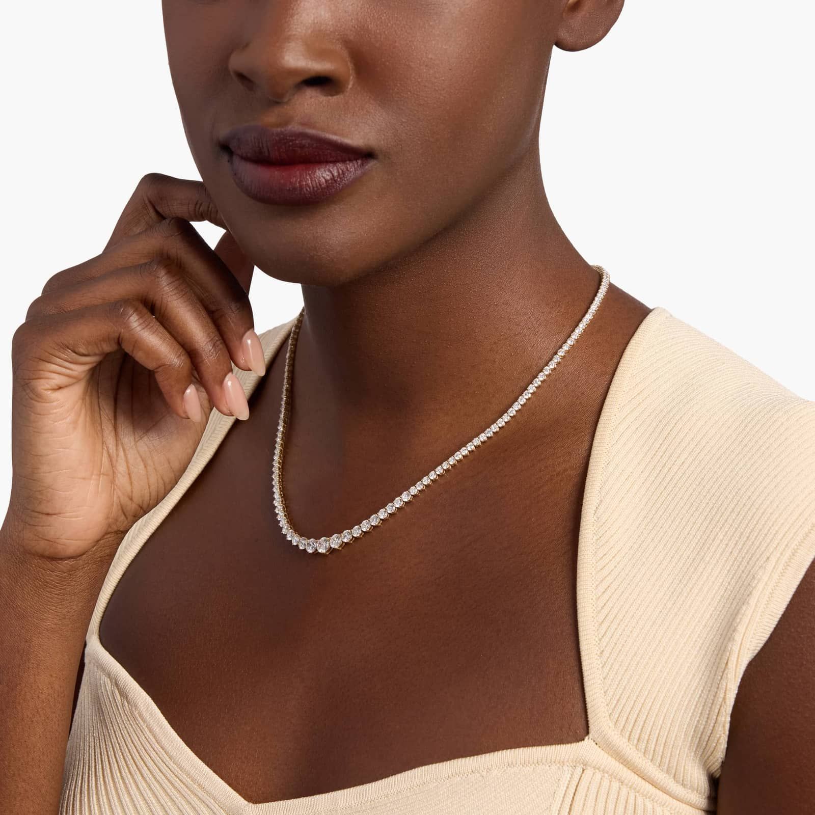 Solstice Graduated Diamond Necklace - Image 2