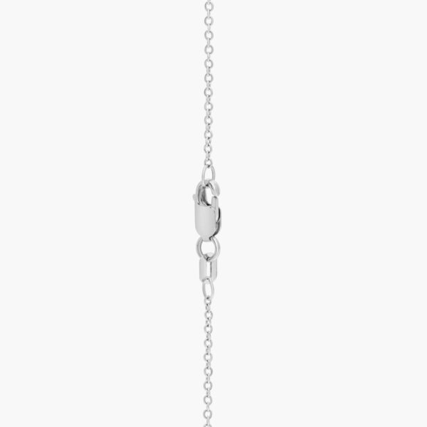 Collier pendentif solitaire à lunette est-ouest avec diamants de taille marquise de 0,5 CTW en or blanc 14K